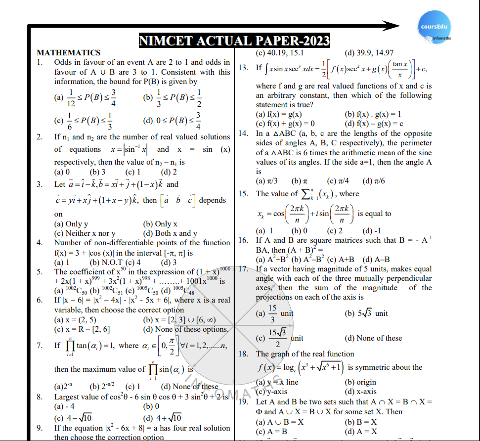   2023 Question Paper