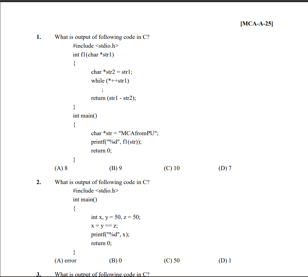 2025 Question Paper